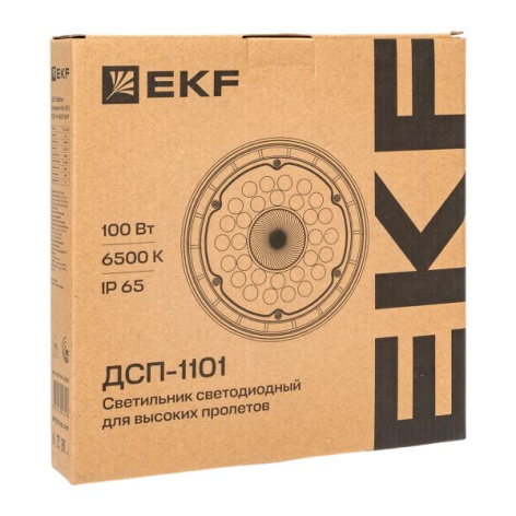 фото Светильник светодиодный промышленный для высоких пролетов EKF HIL-1101-100-6500 в Омске