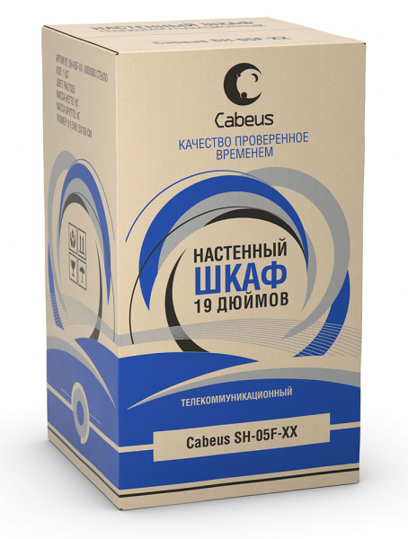 фото Шкаф настенный 19", 6U Cabeus SH-05F-6U60/45 в Уфе