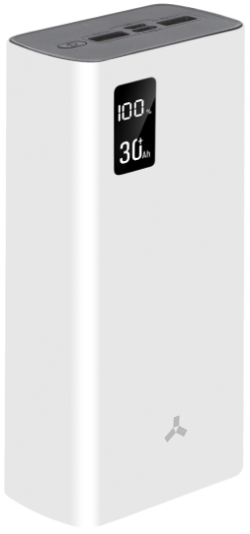 

Аккумулятор внешний универсальный AccesStyle Bison 30PQD White 30000мAч, белый, Bison 30PQD White