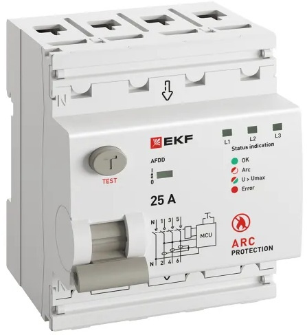 фото Устройство защиты от дугового пробоя EKF afdd-4-25-pro