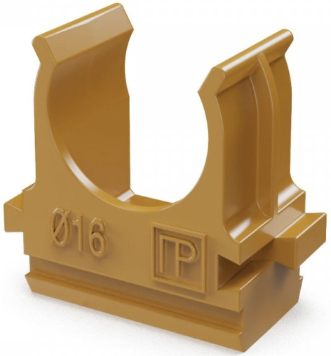 Изображение товара Клипса для труб Промрукав PR13.0045 для ПВХ и гофрированных труб 16 мм