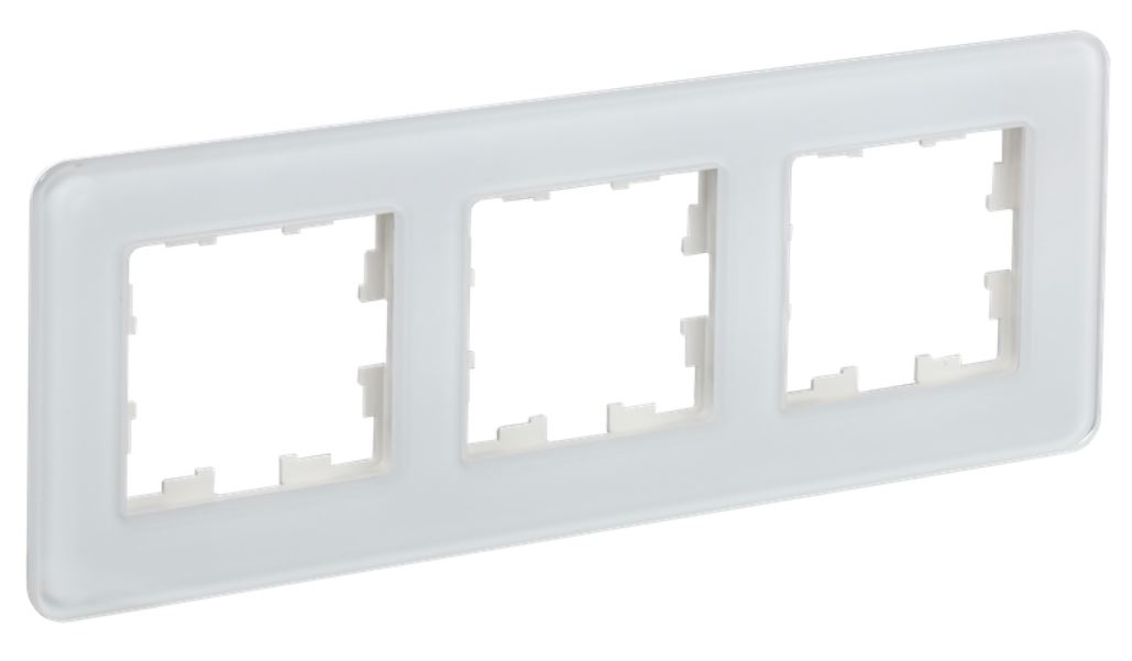 

Рамка тройная IEK BR-M32-G-41-K01 BRITE РУ-3-2-Бр Стекло Белый RE, BR-M32-G-41-K01