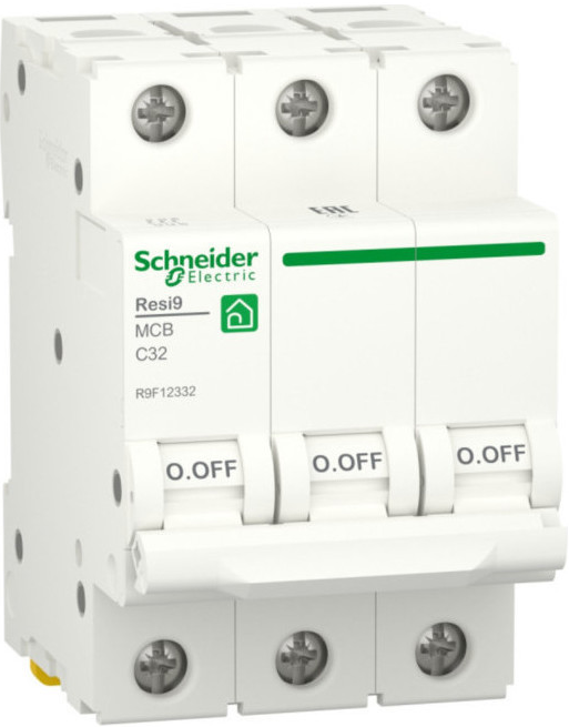 

Автоматический выключатель Schneider Electric RESI9 R9F12332 (С) 32А 3P 6000A, RESI9