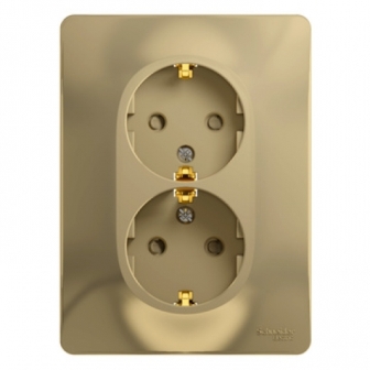 

Розетка Schneider Electric GSL000426 Glossa Титан 2-я с заземлением со шторками (в сборе с рамкой) (кратно 10 шт), GSL000426