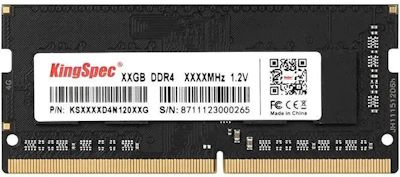 

Модуль памяти SODIMM DDR4 4GB KINGSPEC KS3200D4N12004G PC4-25600 3200MHz CL17 288-pin 1.2V dual rank Ret, KS3200D4N12004G