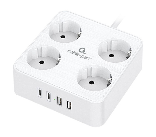 фото Сетевой фильтр  Cablexpert PLT-4-C2U2-W-3 в Уфе