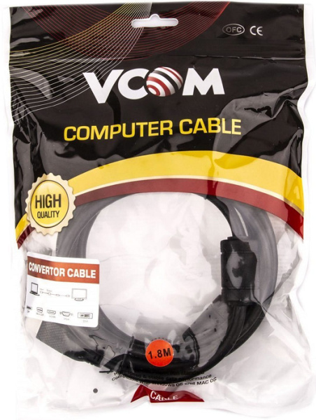фото Кабель интерфейсный HDMI-DVI VCOM CG484GD-1.8M в Уфе