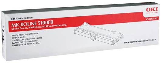

Картридж OKI 43821103 Картридж OKI ML 5100 FB, 2 млн. знаков, черный картридж (красящая лента), 43821103