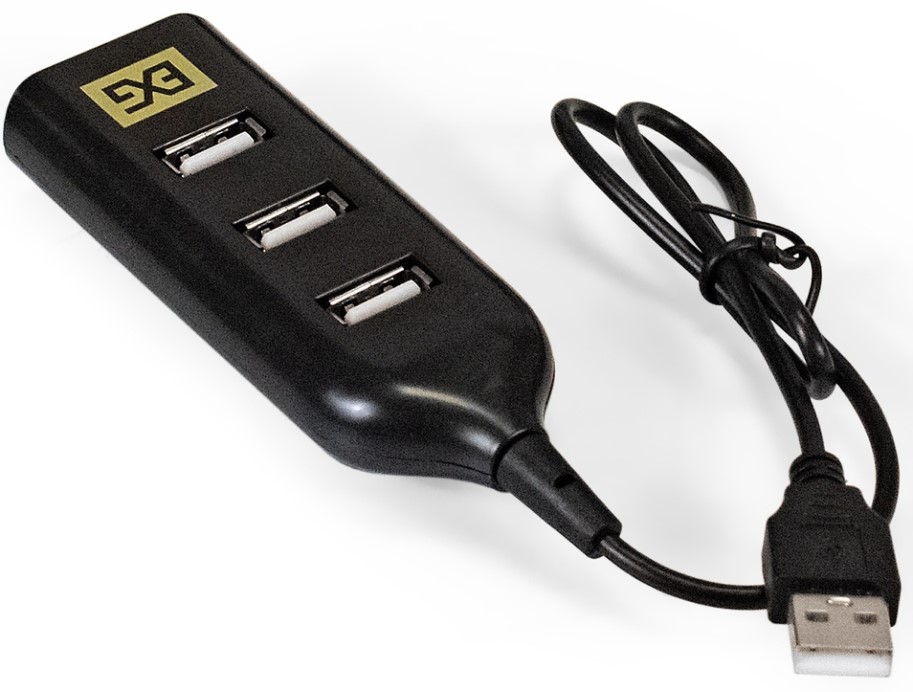 

Концентратор Exegate EX293976RUS 4-в-1 (кабель-адаптер USB2.0 --> 4xUSB2.0, Plug&Play, черный), EX293976RUS
