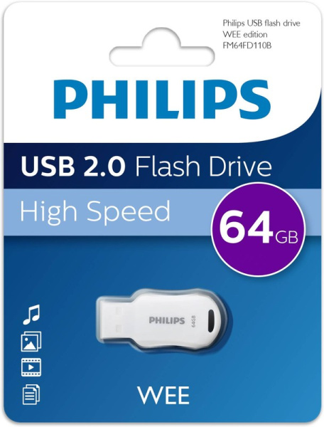 фото Накопитель USB 2.0 64GB Philips FM64FD110B/97 в Казани