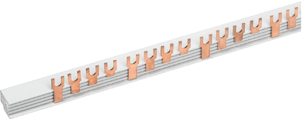 

Шина IEK 4Р 63А соединительная типа FORK (вилка) (1м) (YNS11-4-063), 4Р 63А