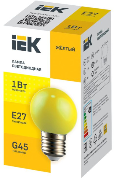 фото Лампа светодиодная IEK LLE-G45-1-230-Y-E27 в Омске