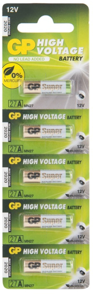 Изображение товара Батарейка GP Super Alkaline 27A MN27 12 В для гаджетов и устройств