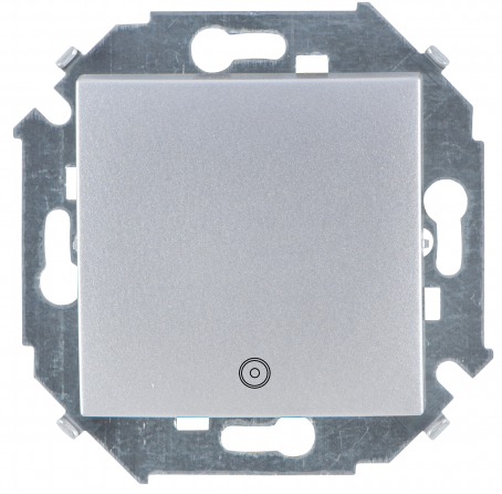 

Выключатель Simon 1591150-033 Simon 15 Алюминий кнопочный с пиктограммой, 16А, 250В, винт.заж., 1591150-033