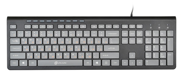 

Клавиатура Oklick 480M USB, черный-серый (1067199), 480M