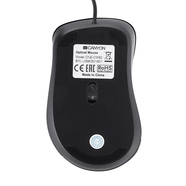 

Мышь Canyon CM-2 CNE-CMS2 проводная, DPI 800, 3 кнопки, черный, CM-2