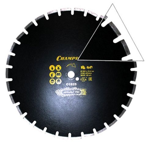 Изображение товара Диск алмазный CHAMPION C1625 500 мм для асфальта и бетона