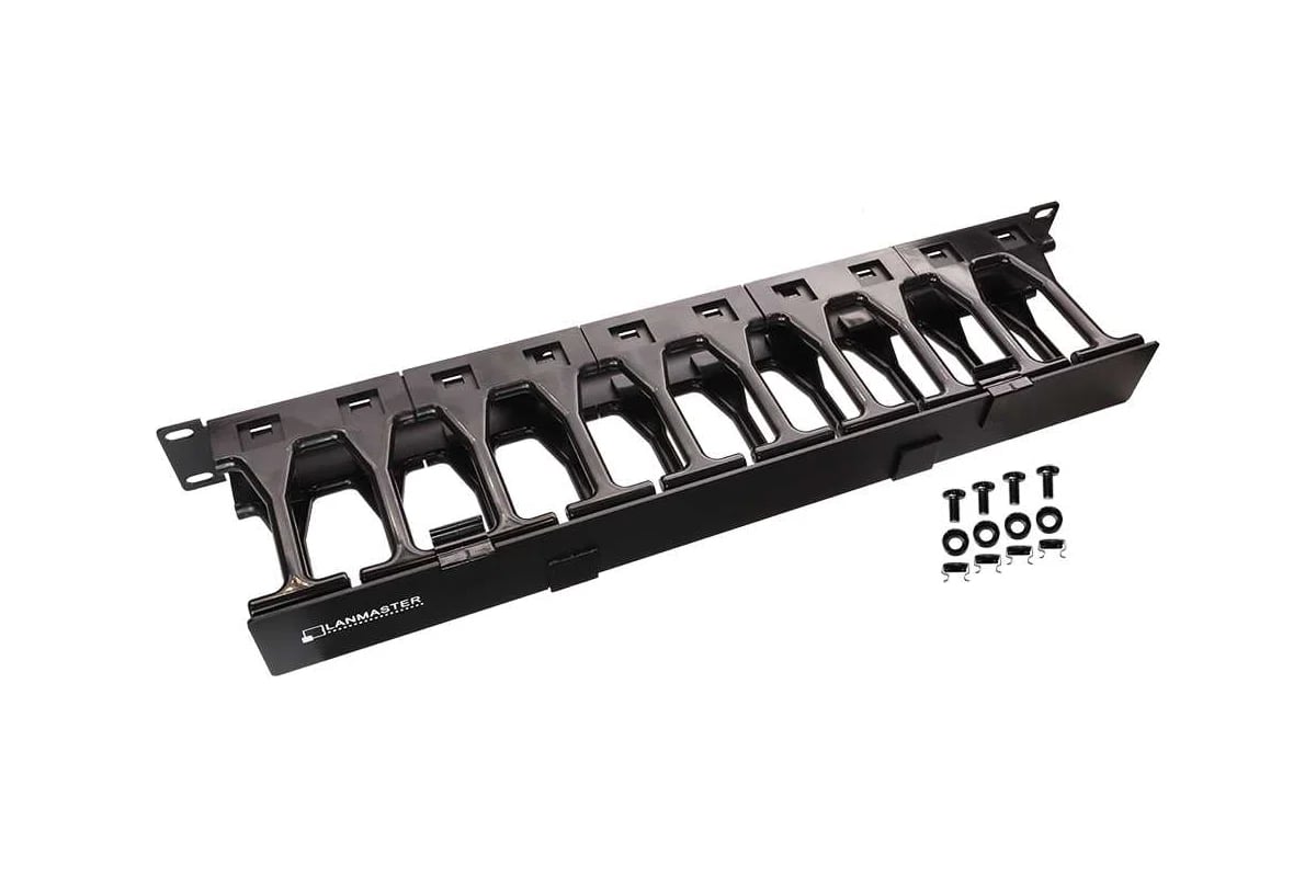 

Кабельный организатор Lanmaster LAN-ORG-PF/S-1U 19" c пластиковыми пальцами глубиной 106 мм и крышкой, 1U, LAN-ORG-PF/S-1U