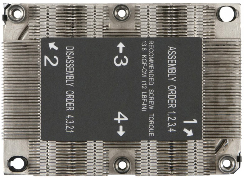 

Кулер Supermicro SNK-P0067PS Heatsink 1U X11 Purley Platform LGA 3647-0, SNK-P0067PS