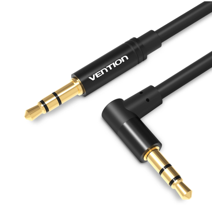 

Кабель акустический Vention BAKBG-T Jack 3,5 mm M/Jack 3,5 mm M угол 90 - 1.5м Черный, BAKBG-T