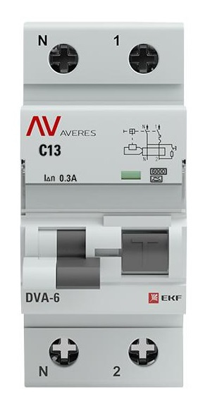 фото Автомат дифференциальный EKF rcbo6-1pn-13C-300-a-av в Красноярске
