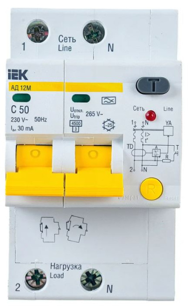 фото Автомат дифференциальный IEK MAD12-2-050-C-030 в Перми