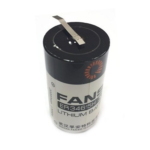 

Батарейка Fanso ER34615H/T Li-SOCl2 батарея типоразмера D, 3.6 В, 20 Ач, плоские радиальные выводы, Траб: -55...85 °C, ER34615H/T