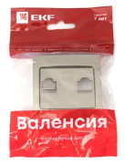фото Накладка розетки компьютерной EKF ESK01-L-035-40