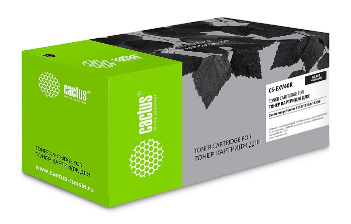

Картридж Cactus CS-EXV40 лазерный черный (6000стр.) для Canon IR 1133/1133A/1133iF, CS-EXV40