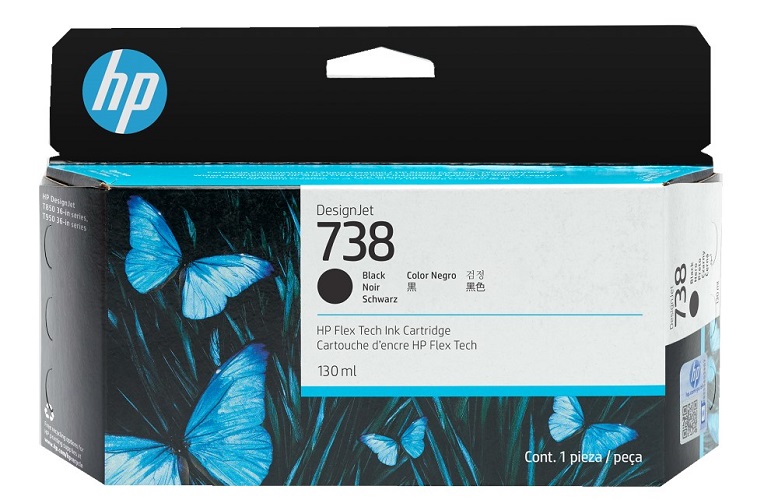 

Картридж HP 738 498N4A 130-ml Black DesignJet Ink, 738
