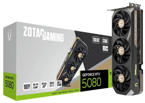 фото Видеокарта Zotac GeForce RTX 5080 SOLID CORE OC (ZT-B50800J2-10P) в Краснодаре