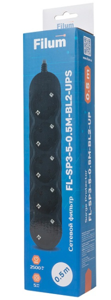 фото Сетевой фильтр  Filum FL-SP3-5-0.5M-BL2-UPS в Волгограде