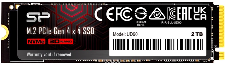 

Накопитель SSD M.2 2280 Silicon Power SP500GBP44UD9005 UD90 500GB PCIe Gen4x4 4800/4200MB/s MTBF 1.5M 300 TBW, SP500GBP44UD9005