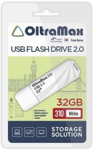 фото Накопитель USB 2.0 32GB OltraMax OM-32GB-310-White в Перми