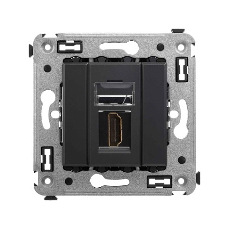 Изображение товара HDMI розетка DKC 4412253 для внутренней установки черный матовый