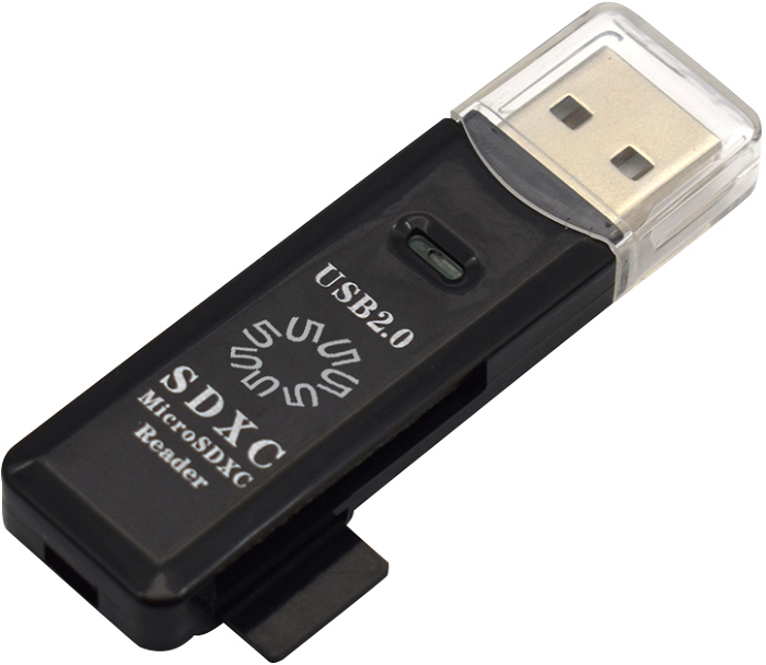 

Карт-ридер 5bites RE2-100BK USB2.0, SD, TF, USB, black, RE2-100BK