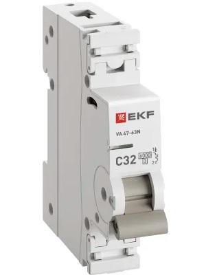 

Автоматический выключатель EKF M636132C 1P 32А (C) 6кА ВА 47-63N PROxima, M636132C