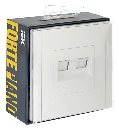 фото Розетка компьютерная+телефонная IEK FP-KT20-O-1-K01 в Уфе