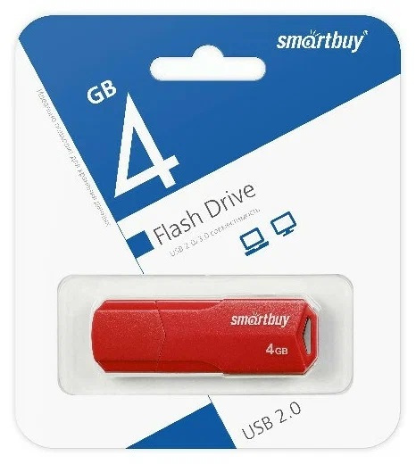 фото Накопитель USB 2.0  SmartBuy SB4GBCLU-R в Перми