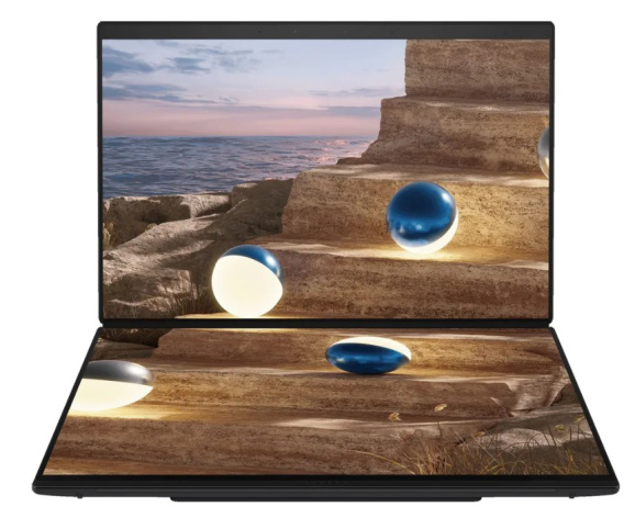 фото Ноутбук ASUS ZenBook Duo UX8407AA-SN198X 14" (Intel Core Ultra X9, 32Гб LPDDR5X, SSD 1 Тб, Arc graphics, Windows 11 Профессиональная) Серый [90NB16V1-M00910]