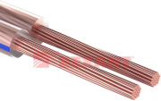 фото Кабель Rexant 2х1.00 мм², прозрачный BLUELINE, 100 м.