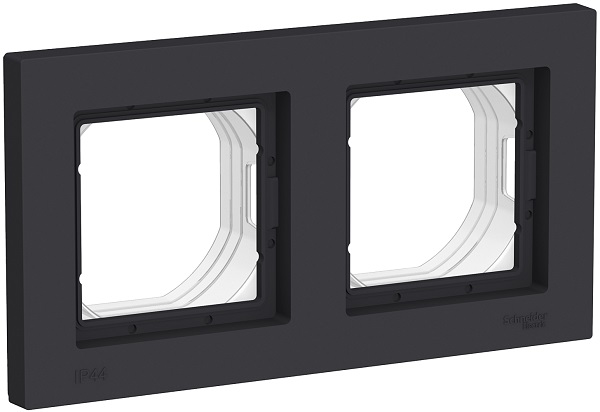

Рамка Schneider Electric ATN441002 AtlasDesign AQUA, 2-постовая, IP44, карбон, ATN441002
