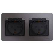 фото Розетка двухместная с заземлением  Systeme Electric GSL001347