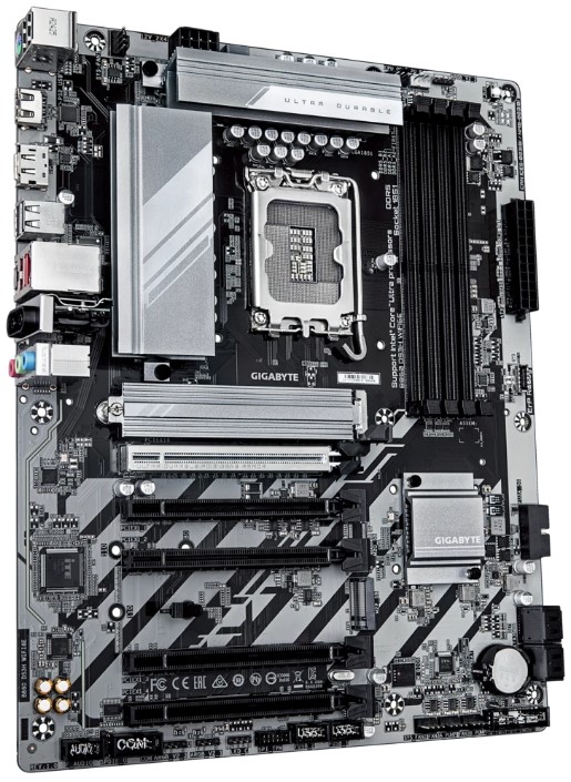 

Материнская плата ATX GIGABYTE B860 DS3H WIFI6E (LGA1851, B860, 4*DDR5 (9066), 5*PCIe, 2*M.2, 4*SATA, WiFi, BT, USB 3.2, 4*USB 2.0, HDMI, DP), B860 DS3H WIFI6E