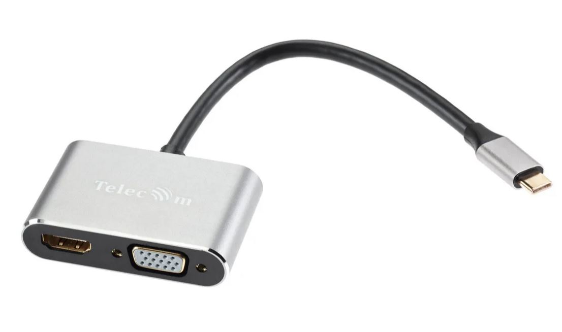

Концентратор Telecom TUC055 USB3.1 Type-C(M)/HDMI (F)/USB A(F)/USB Type-C(F)/VGA (F), 4K/30Hz, TUC055