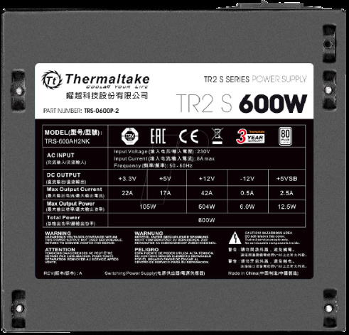 фото Блок питания ATX Thermaltake TR2 S 600W в Уфе