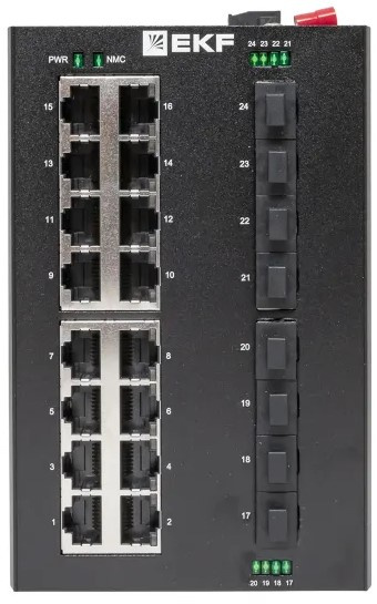 фото Коммутатор промышленный неуправляемый EKF TSX-U-8GX/SFP-16GT в Уфе