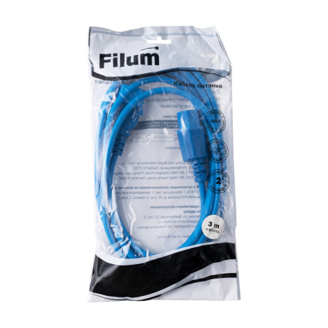 фото Кабель питания  Filum FL-PC-C13F/C14F-C1-3.0-BL в Самаре