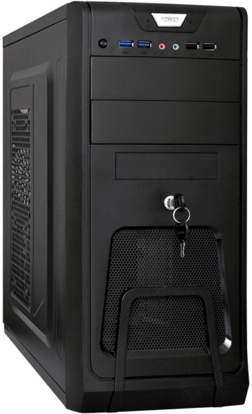 Изображение товара Корпус компьютерный Exegate CP-603UB Mid Tower с вентиляцией и блоком питания