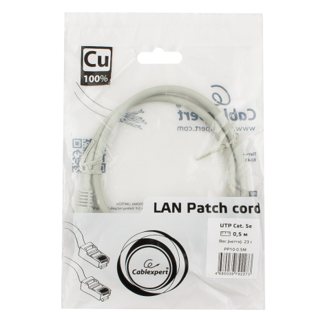 фото Кабель патч-корд U/UTP 5e кат. 0.5м Cablexpert PP10-0.5M в Красноярске